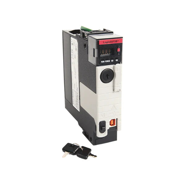 Allen-Bradley 1756-L73SK GuardLogix safety controller, 8MB memory, SIL 3, redundant, ControlLogix system, dual-processor module.