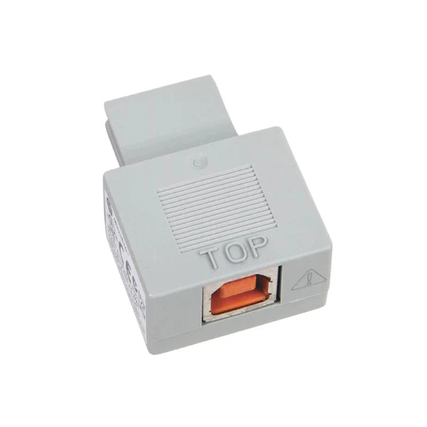 USB to serial programming cable for Micro800 controllers, CCW compatible, plug-and-play.