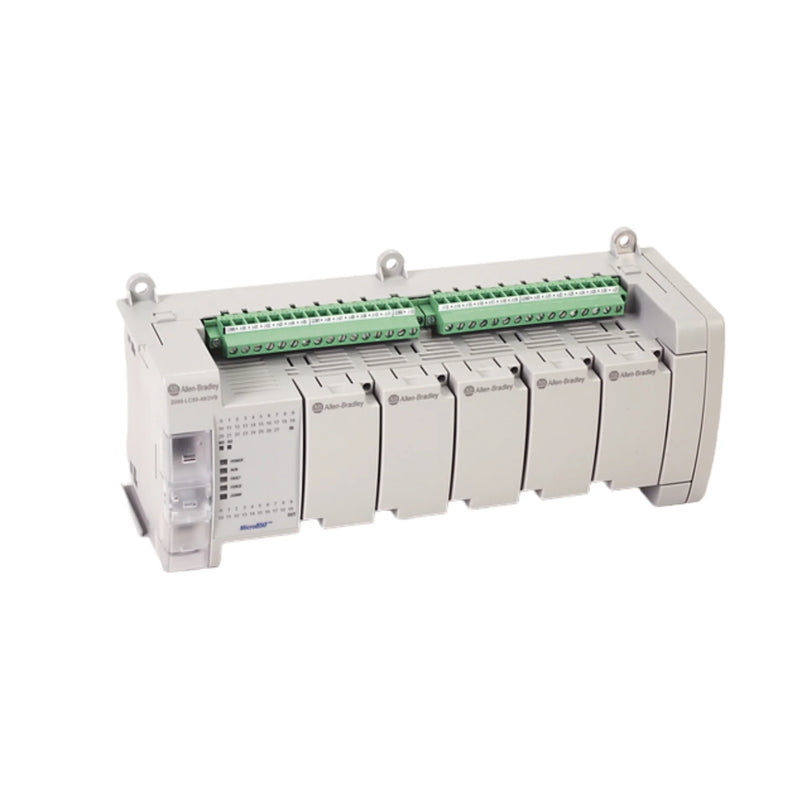 Allen-Bradley 2080-LC50-48QVB Micro850 PLC, 48 digital I/O, 24V DC input, relay outputs, USB, serial, Ethernet