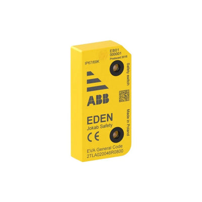 ABB 2TLA020046R0800 EVA actuator for use with Adam DYN/OSSD sensors in the Eden safety sensor system, featuring IP69K protection.