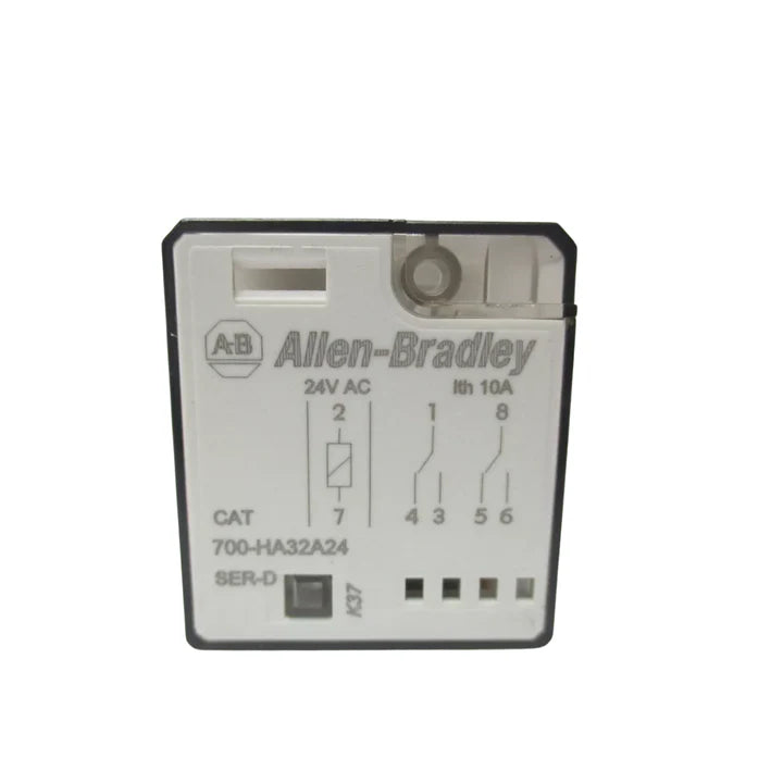 Allen-Bradley 700-HA32A24 miniature control relay, 3PDT, 24V AC coil, plug-in type, 10A rating