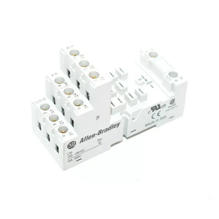 Allen-Bradley 700-HN153 8-pin relay socket, screw terminals, DIN or panel mount, for 700-HK relays
