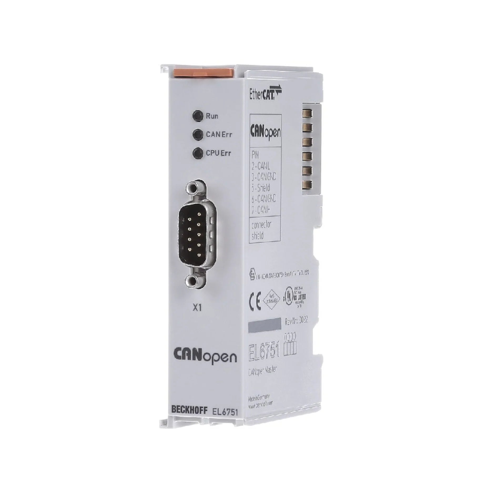Beckhoff EL6751 EtherCAT terminal CANopen interface 1-channel