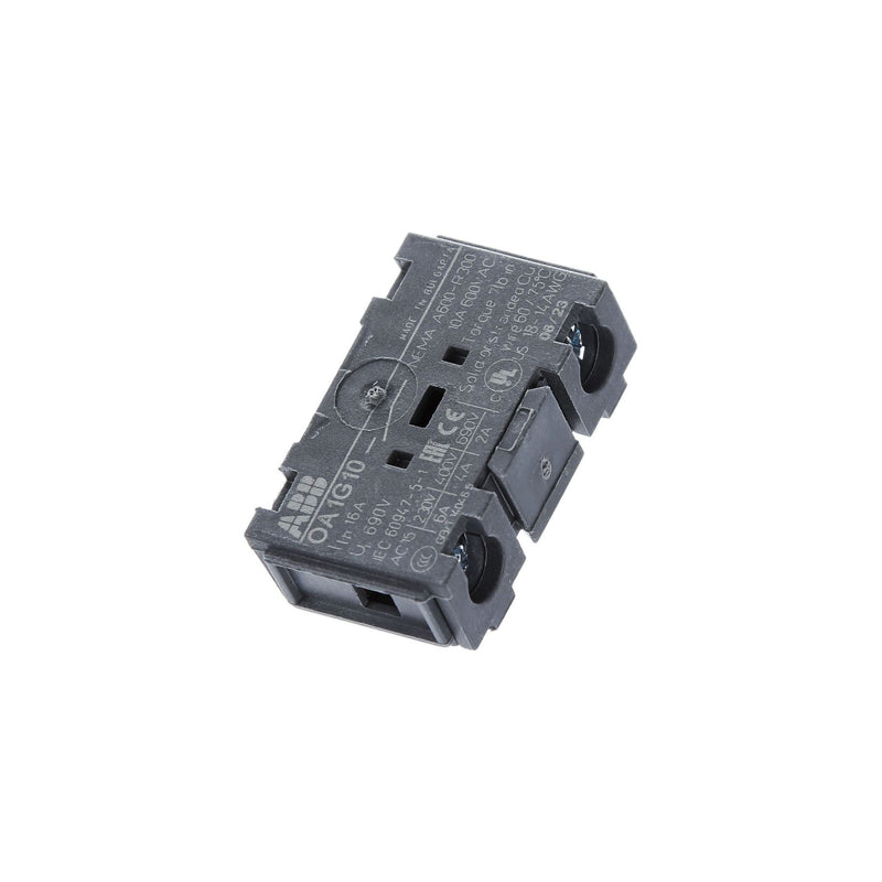 ABB OA1G10 black/grey rotary handle for OT switches with IP65 protection.