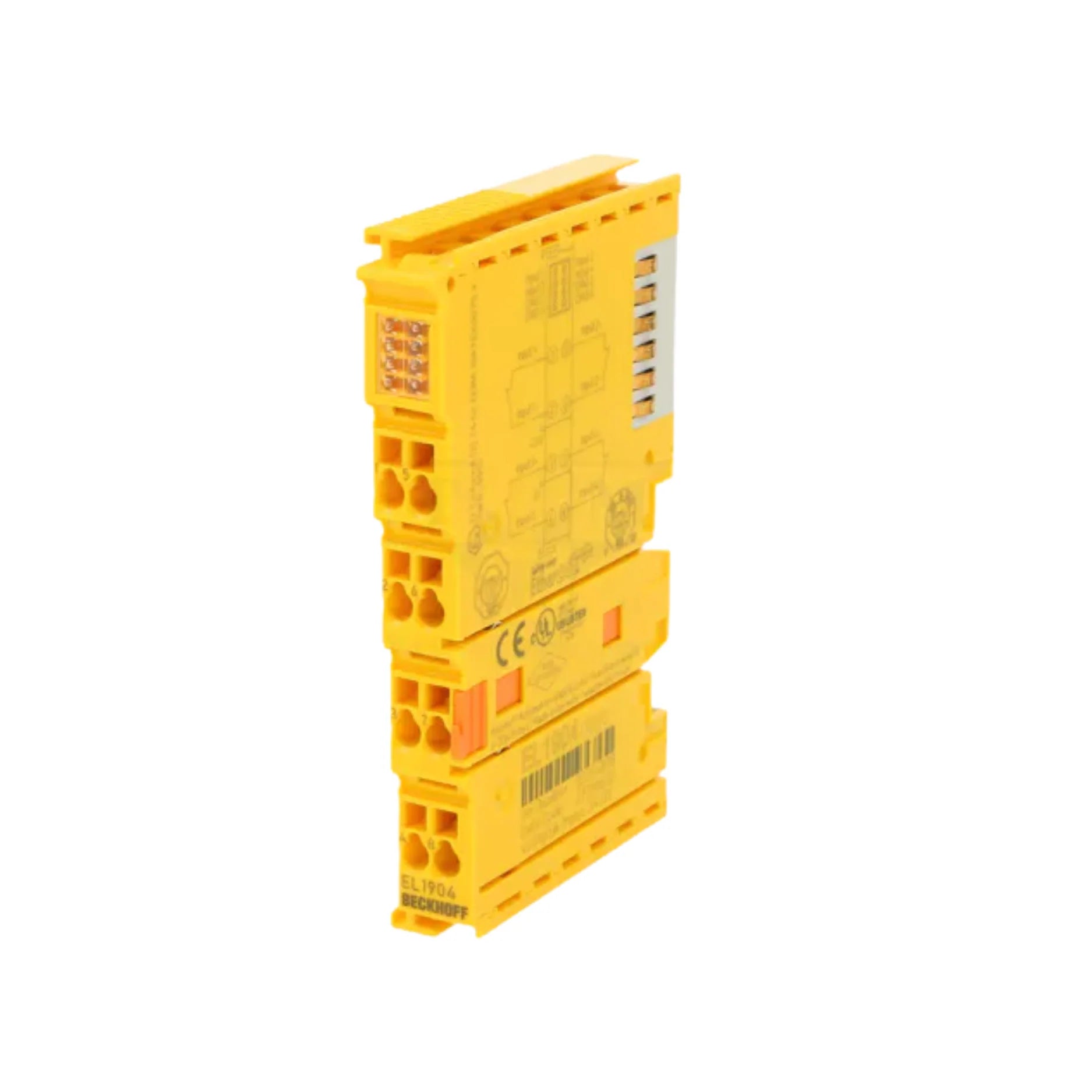 Beckhoff EL1904 EtherCAT safety input terminal with TwinSAFE technology for industrial automation, ensuring secure and real-time safety monitoring.