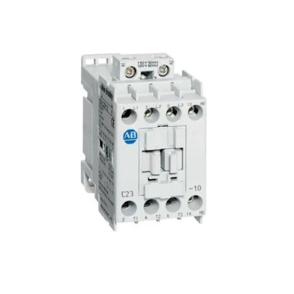 100-C09KF01 IEC 3-pole contactor, 9 A, 24V AC coil, 1 N.O. auxiliary contact, DIN rail mount, compact motor control solution.