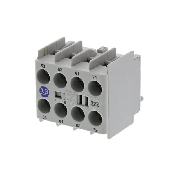 auxiliary contact block, 2 N.O. + 2 N.C., front mount, screw terminals, for 100-K mini contactors.