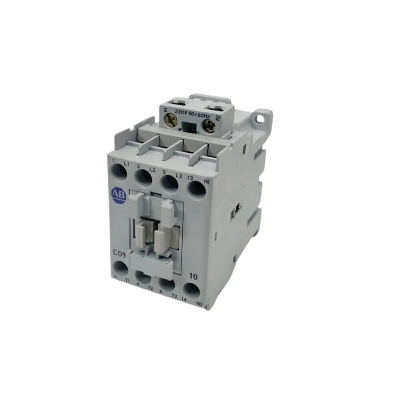 Allen-Bradley 100-C09KF10 IEC contactor, 3-pole, 9A, 24V AC coil, 1 N.O. auxiliary, screw terminals