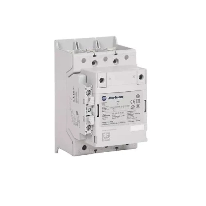 Allen-Bradley 100-E146KD11 IEC contactor, 3-pole, 146A, 120V AC coil, 1NO+1NC auxiliary, DIN/panel mount