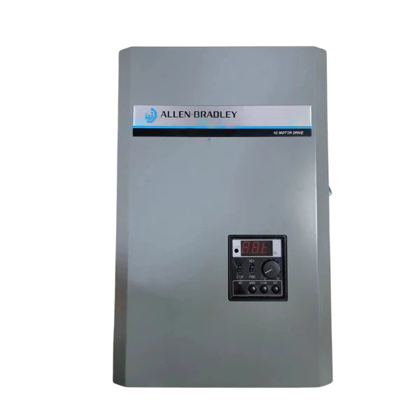  1333-DAN 5 HP adjustable frequency AC drive, 230V 3-phase input, NEMA Type 1 enclosure, for precise motor speed control in industrial applications.