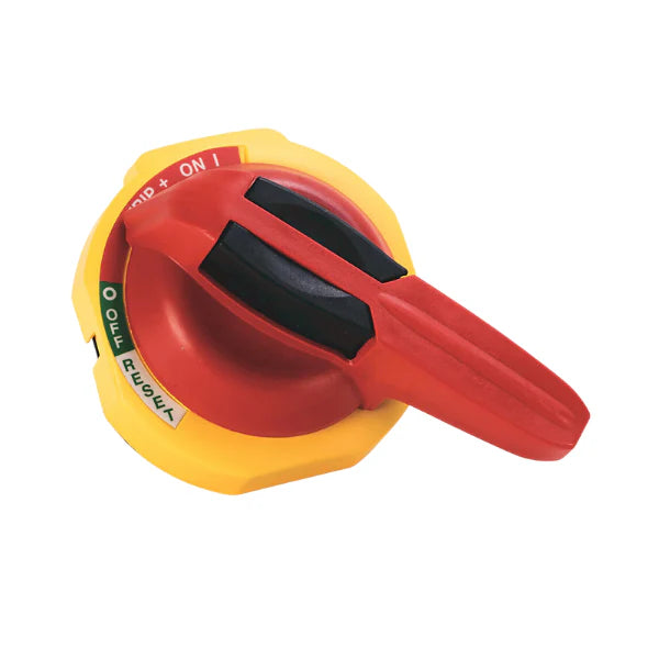 Allen-Bradley 140U-PY rotary door-mounted operating handle, red/yellow, padlockable, with trip indication, 