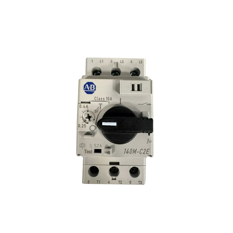 Allen-Bradley 140M-C2E-A40 motor protection breaker, 40A, 3-pole, adjustable thermal-magnetic trip