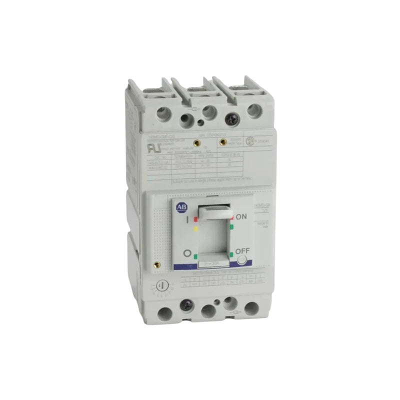Allen-Bradley 140MG-H8E-C60 motor protection circuit breaker, 60A, 3-pole, H frame, thermal/magnetic trip, 65kA @ 480V AC