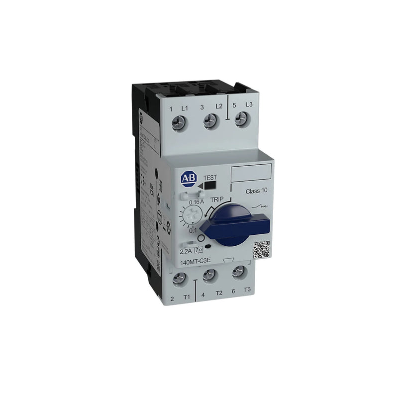 Allen-Bradley 140MT-C3E-B10 motor protection circuit breaker, 0.63–1A, C frame, Trip Class 10