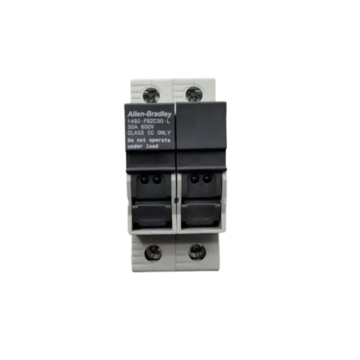 Allen-Bradley 1492-FB2C30-L 2-circuit fuse holder, 30A, 600V AC/DC, with light indicator, panel mount