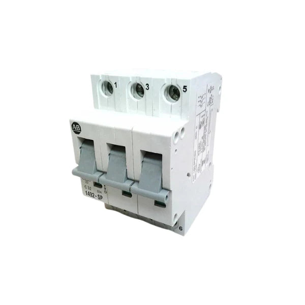 1492-SP3C320-N 3-pole miniature circuit breaker, 20 A, C curve, UL 489, DIN rail, overcurrent protection for industrial applications.