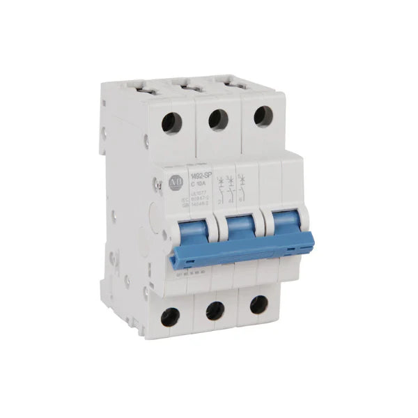 miniature circuit breaker, 32A, 3-pole, Type C trip curve, 10kA breaking capacity, DIN rail mount, UL 1077 compliant.