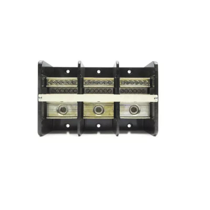 Allen-Bradley 1492-PD31123 power distribution block, 380A, 600V, 3-pole, 1 line in / 12 load out, aluminum terminals