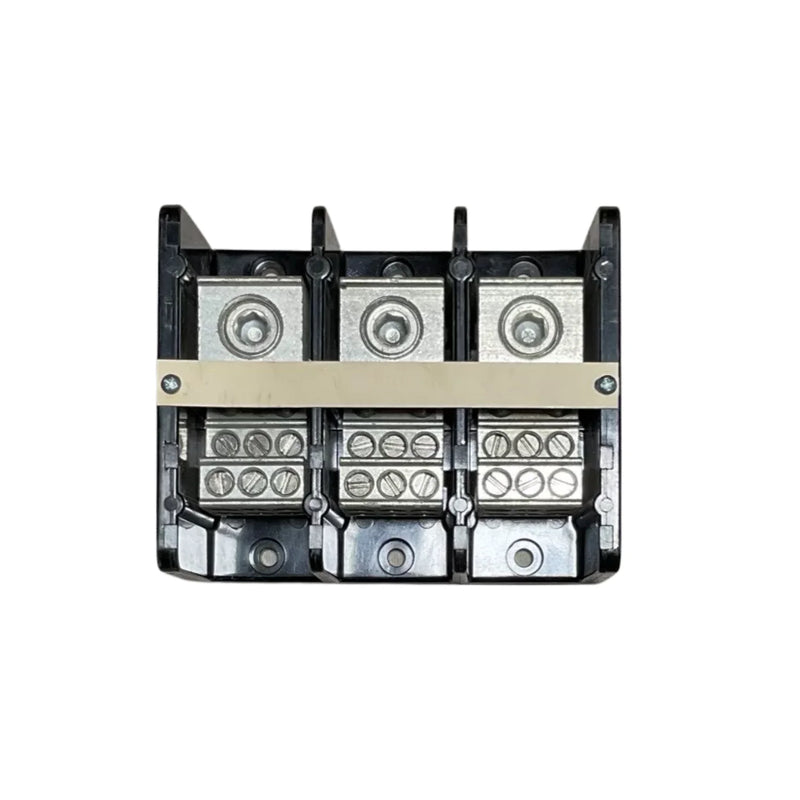 Allen-Bradley 1492-PD3163 power distribution block, 3-pole, 175A, 600V, 1 line in, 6 load out, DIN/panel mount