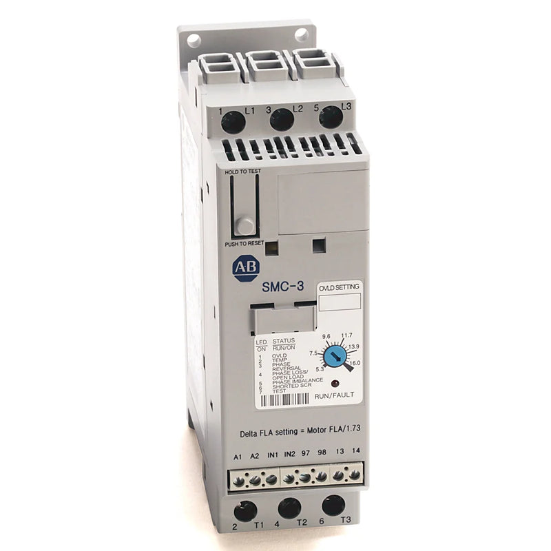 Allen-Bradley 150-C60NBR SMC-3 smart motor controller, 60 A, 200–480V AC, 3-phase, with overload protection, open type.