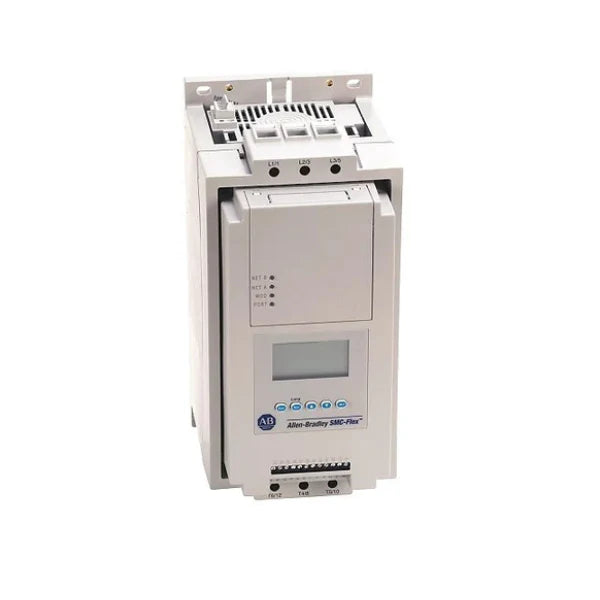 150-F25NBD SMC Flex Smart Motor Controller, 25A, 200–480V AC, open type, solid-state soft starter with integrated overload protection.