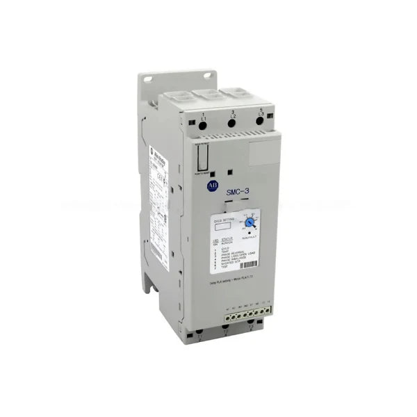 Allen-Bradley 150-C85NBR SMC-3 soft starter, 85A, 200–480V, 24V DC control, 3-phase, open type.