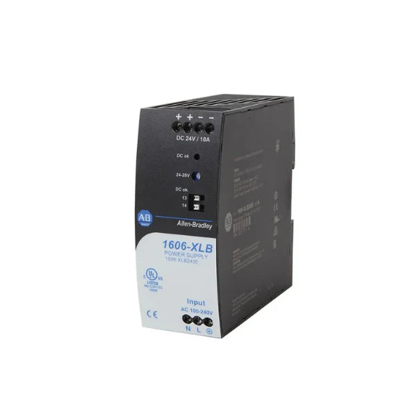 buffer module, 240W, 24–28V DC output, 90–264V AC input, DIN rail mount, for power loss protection.