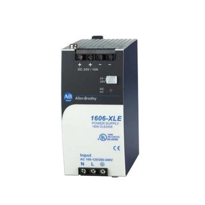 Allen-Bradley 1606-XLE240EP 240W DIN rail power supply, 24V DC, 10A, single-phase, compact design