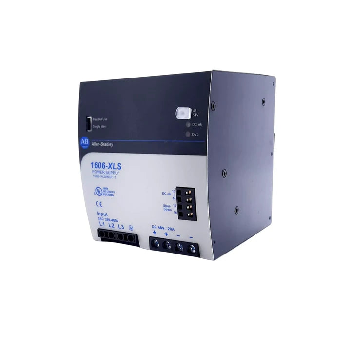 Allen-Bradley 1606-XLS960F-3 switched mode power supply, 960W, 48–54V DC output, 20A, DIN rail mount, IP20