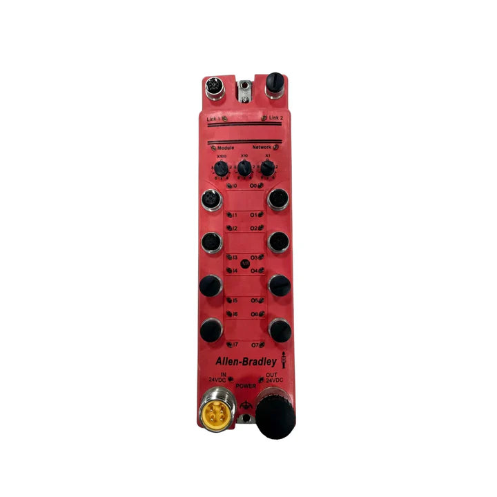 Allen-Bradley 1732ES-IB8XOBV4 Guard I/O module, 8 safety inputs, 4 safety outputs, IP67, EtherNet/IP, 24V DC
