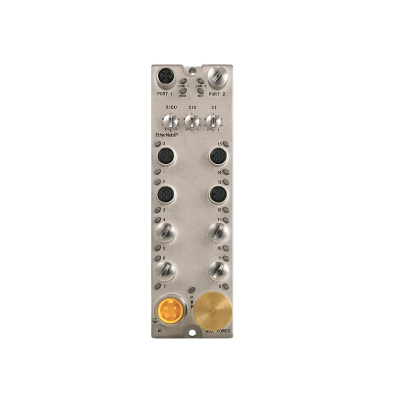 Allen-Bradley 1732E-16CFGM12P5QCWR 16-point configurable ArmorBlock I/O module, M12, EtherNet/IP, IP69K-rated