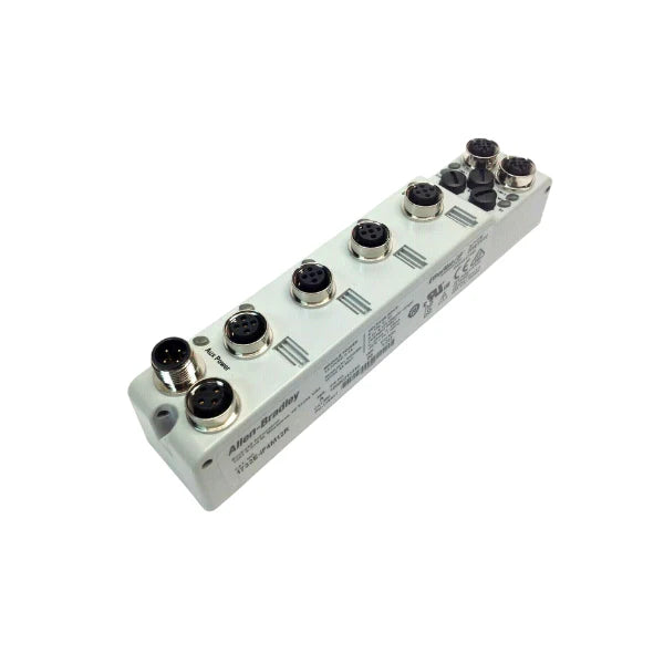 Allen-Bradley 1732E-IF4M12R analog input module, 4-channel, EtherNet/IP, M12 connectors, IP67-rated ArmorBlock I/O.