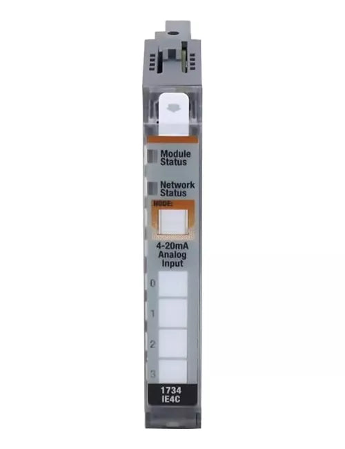 Allen-Bradley 1734-IE4C 4-channel analog input module, 4–20 mA, 16-bit, POINT I/O compact design for distributed control systems.