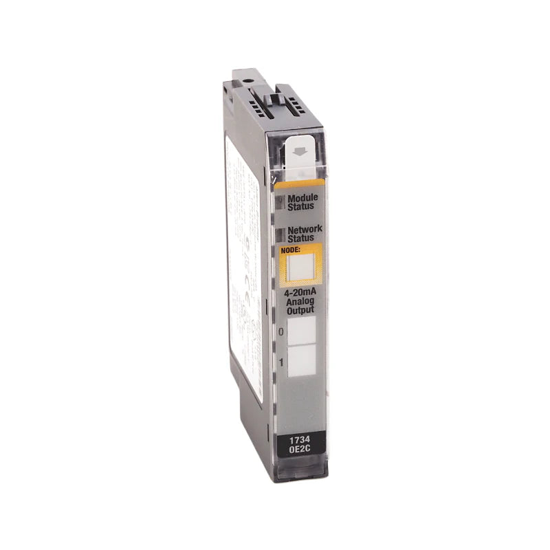 Allen-Bradley 1734-OE2C 2-channel analog output module, 4–20 mA, 16-bit, for distributed POINT I/O systems in industrial automation.