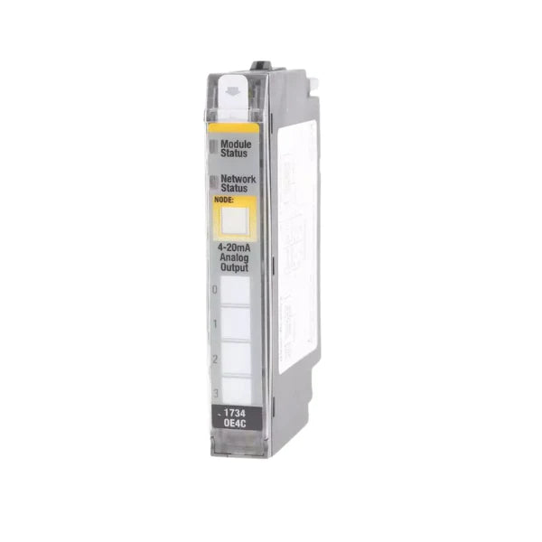 Allen-Bradley 1734-OE4CK POINT I/O 4-channel analog output module, conformal coated, 24V DC, compact design for industrial automation.