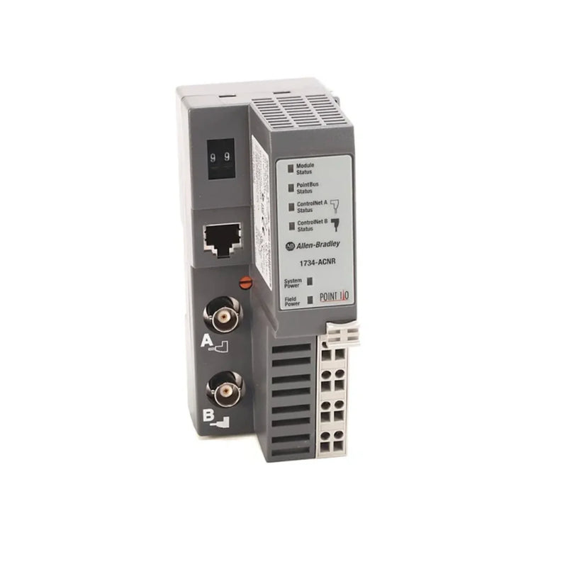 Allen-Bradley 1734-ACNR POINT I/O ControlNet adapter, dual-port, 24V DC, DIN rail mount