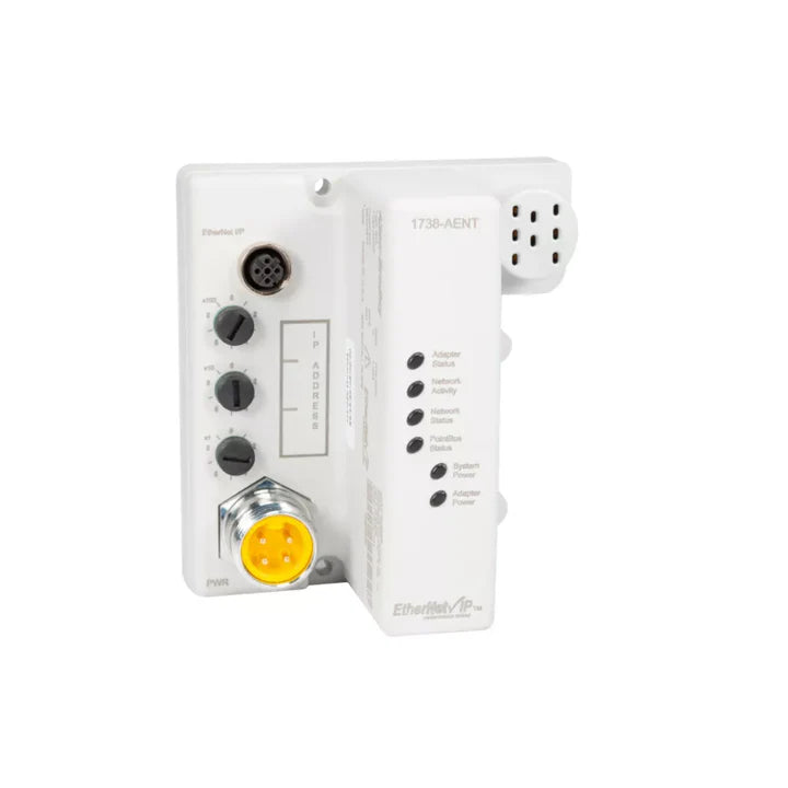 Allen-Bradley 1738-AENT ArmorPOINT EtherNet/IP adapter, IP67, 24V DC, dual Ethernet ports, DIN/machine mount