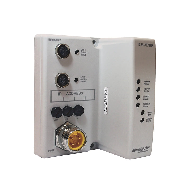 Allen-Bradley 1738-AENTR EtherNet/IP adapter, ArmorPOINT, redundant DLR, IP67, 24V DC