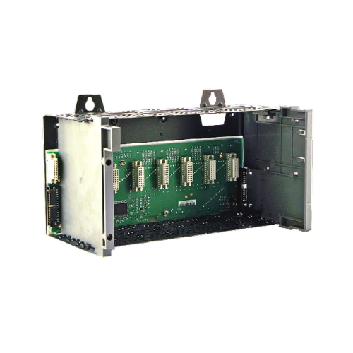 Allen-Bradley 1746-A7 SLC 500 7-slot chassis, modular hardware, DIN rail mount, IP20 open-style.