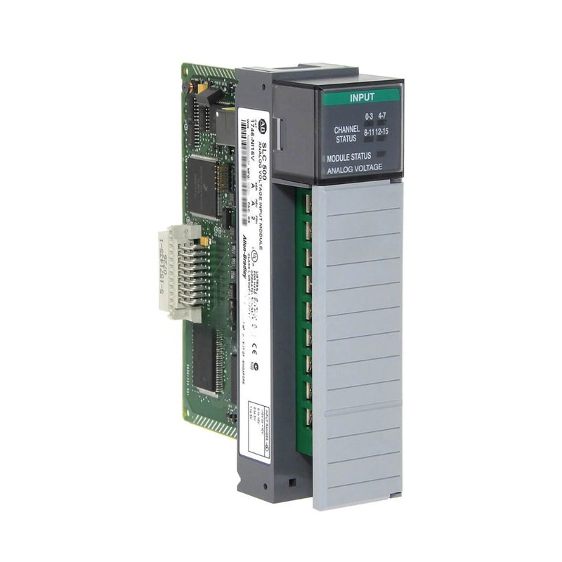 Allen-Bradley 1746-NI16V analog input module, 16-channel voltage, ±10V or 0–10V, 16-bit, for SLC 500
