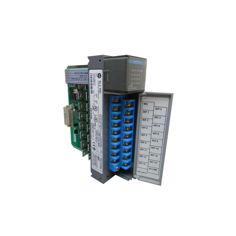 Allen-Bradley 1746-OBP16 SLC 500 digital output module, 16-point, 24 V DC for industrial automation.