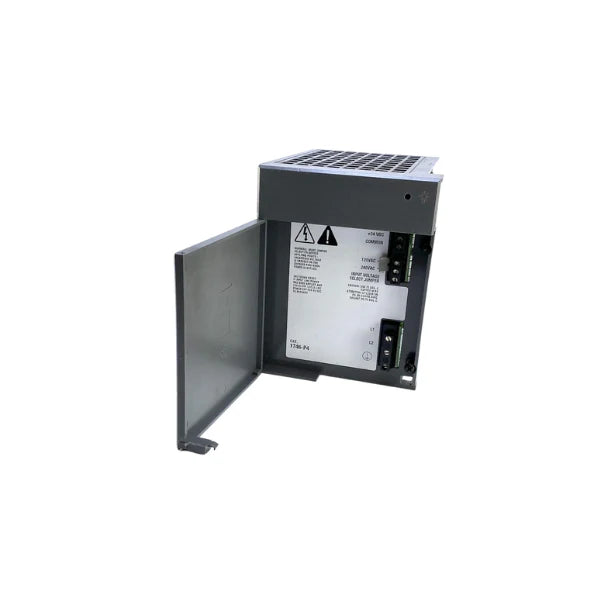 Allen-Bradley 1746-P4 SLC 500 power supply, 120/240V AC input, 10A at 5V DC, 2.88A at 24V DC, chassis-mounted, industrial automation module.