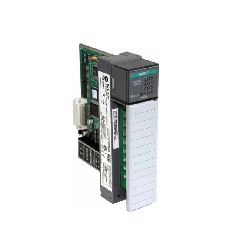 Allen-Bradley 1746-NO8V analog output module, 8-channel, 0–10V, 12-bit, for SLC 500