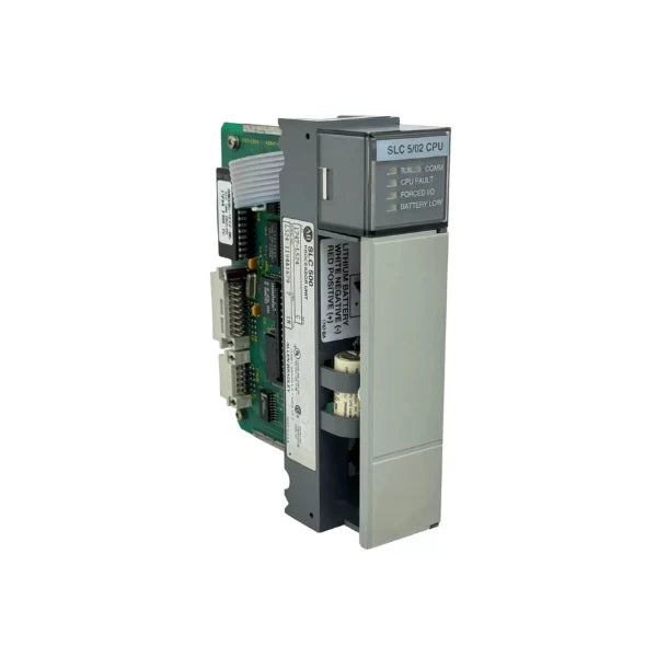 Allen-Bradley 1747-L524 SLC 5/02 processor, 4K memory, DH-485 and RS-232 ports, modular PLC unit.