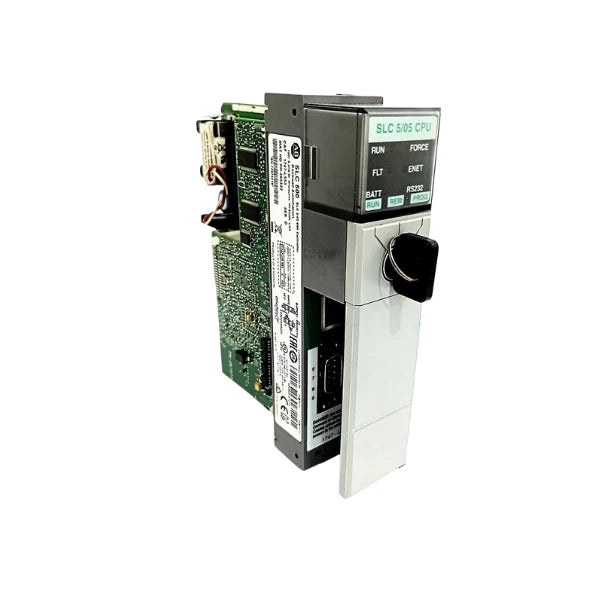 Allen-Bradley 1747-L553 SLC 5/05 processor, 64K words memory, Ethernet and RS-232 ports, fast communication for industrial automation systems.