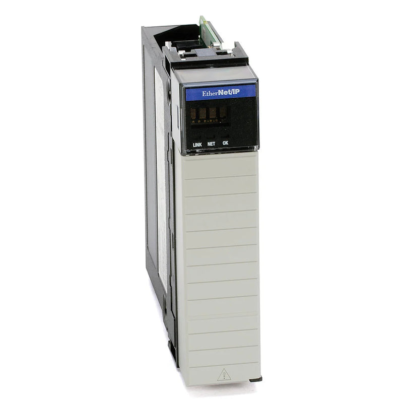 Allen-Bradley 1756-ENBT ControlLogix Ethernet/IP bridge module, 10/100 Mbps, 128 CIP connections, open-style design.