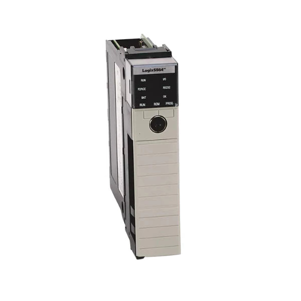 Allen-Bradley 1756-L64 ControlLogix Logix5564 processor with 16MB user memory and 478KB I/O memory.