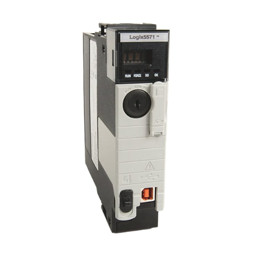 Allen-Bradley 1756-L71/B ControlLogix 5570 controller with 2MB user memory, USB programming port, and SD card support.