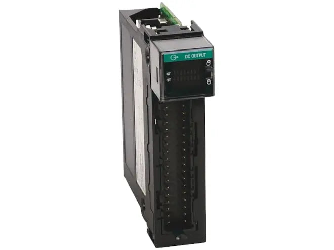 Allen-Bradley 1756-OB16I digital output module, 16-channel, 24V DC sourcing, isolated outputs for ControlLogix automation systems.