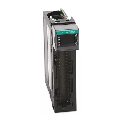Allen-Bradley 1756-OB32 digital output module, 32-point 12/24V DC sourcing outputs, for ControlLogix systems, chassis mount.